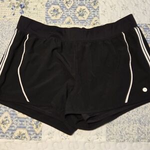 Avia Women's Black Shorts with White Stripes